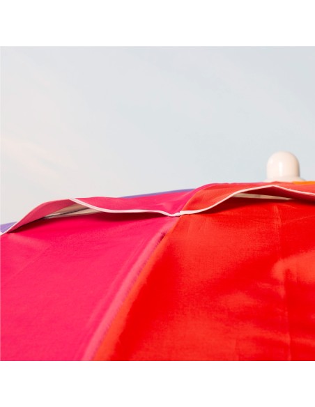 Aktive Guarda-sol de praia com 16 varetas, 200 cm, multicolorido, inclinável, proteção UV50