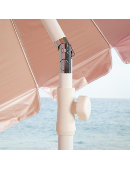 Aktive Guarda-sol de praia com 16 varetas, 200 cm, multicolorido, inclinável, proteção UV50
