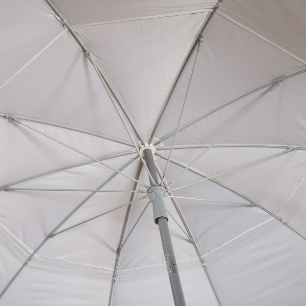Guarda-sol de praia cinza D220 cm UV50 Aktive | Distria