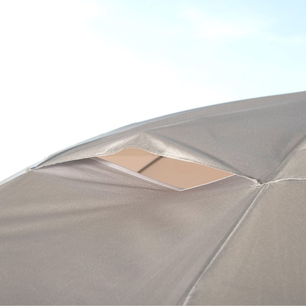 Guarda-sol de praia cinza D220 cm UV50 Aktive | Distria