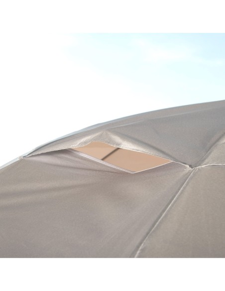 Guarda-sol de praia cinza D220 cm UV50 Aktive | Distria