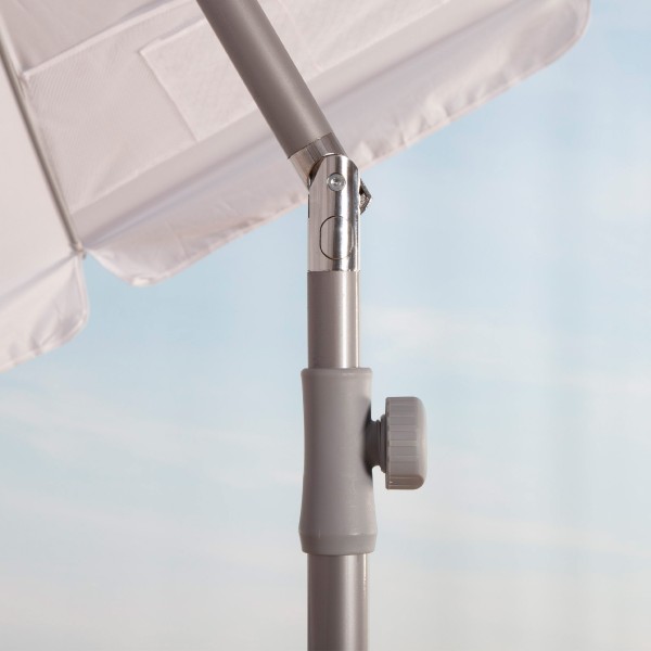 Guarda-sol de praia cinza D220 cm UV50 Aktive | Distria