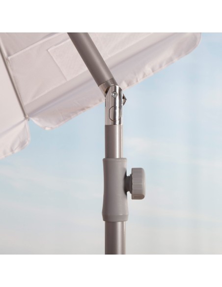 Guarda-sol de praia cinza D220 cm UV50 Aktive | Distria
