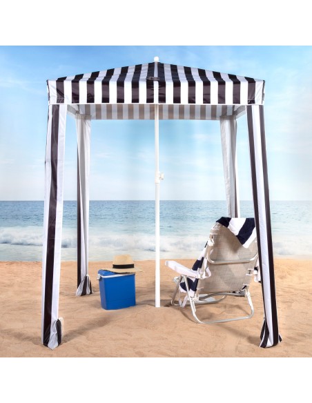 Guarda-sol de praia 2 em 1 conversível em tenda 145x145 cm | Aktive