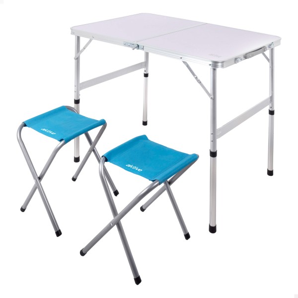 Mesa dobrável com 2 banquetas | Distria