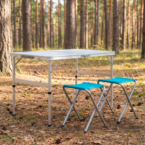 Mesa dobrável com 2 banquetas | Distria