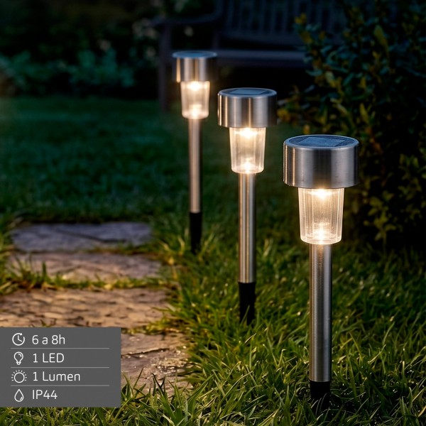 Pack de 5 balizas solares LED Aktive com estaca | Distria
