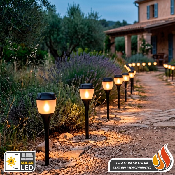 Aktive Luminária solar LED de jardim com estaca | Distria