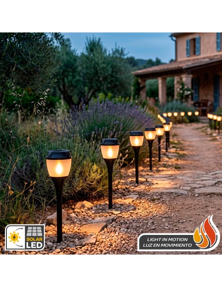 Aktive Luminária solar LED de jardim com estaca | Distria