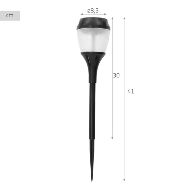 Aktive Luminária solar LED de jardim com estaca | Distria