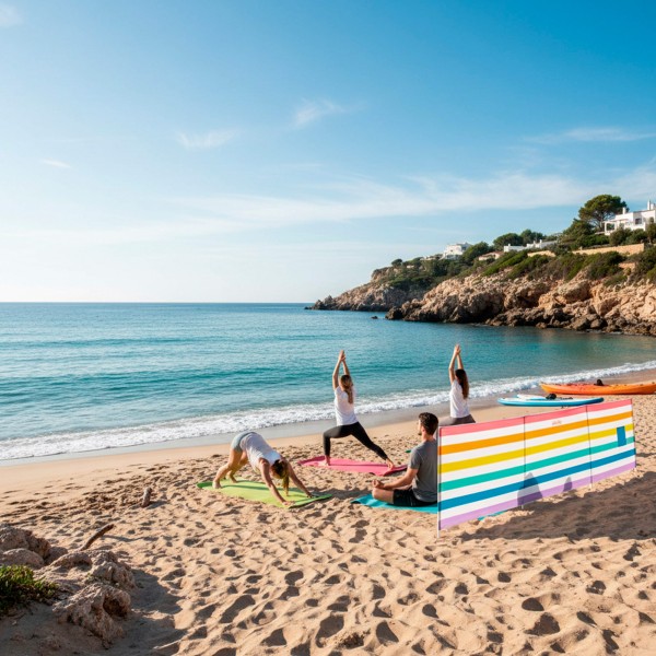 Jaqueta corta-vento multicolorida praia 360x85 cm Aktive | Distria