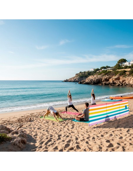 Jaqueta corta-vento multicolorida praia 360x85 cm Aktive | Distria