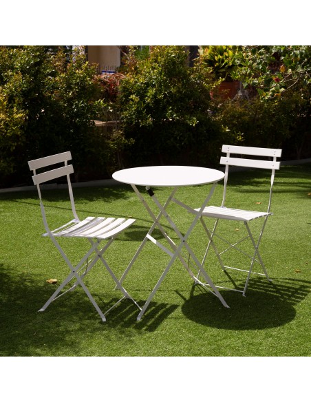 Conjunto de móveis de terraço brancos Aktive | Distria