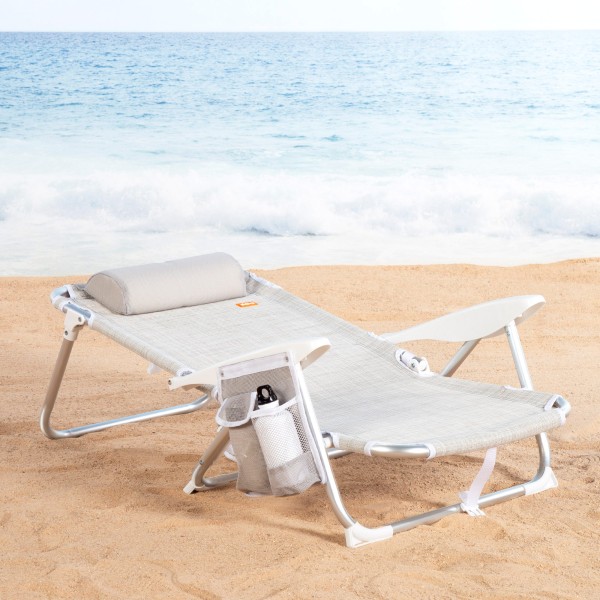 Cadeira dobrável multi-posições-Cadeiras de Praia Bege | Distria
