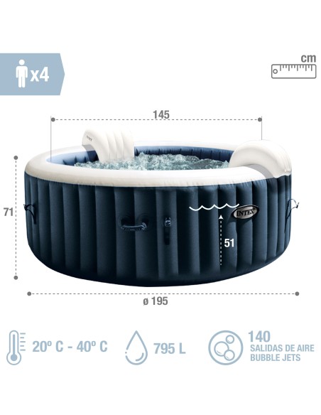 Spa insuflável INTEX PureSpa -Spa Bolhas | Distria