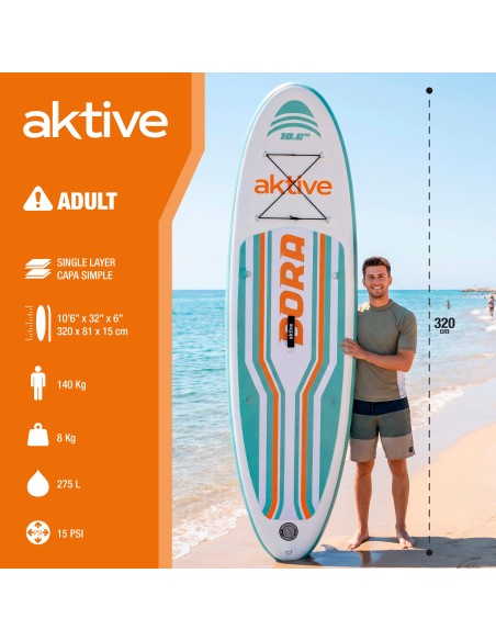 Prancha de stand up paddle inflável de 10,6'' | Distria