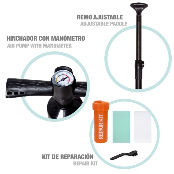 Prancha de stand up paddle inflável de 10,6'' | Distria