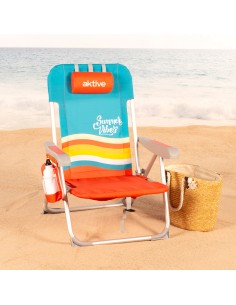 Cadeira de praia colorida com bolsos 50x60x85 cm | Distria 2