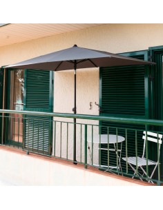 Guarda-sol cinza para terraço ou jardim 180x145 cm Aktive | Distria 2
