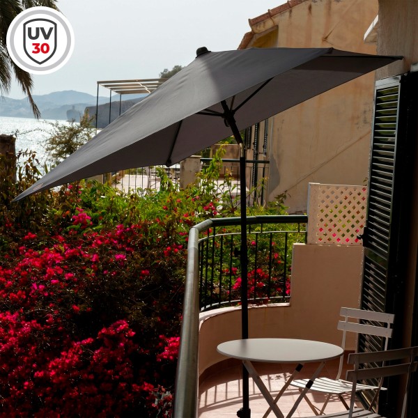 Guarda-sol cinza para terraço ou jardim 180x145 cm Aktive | Distria