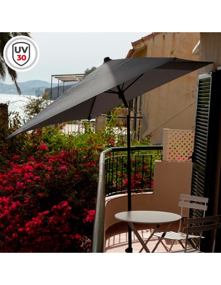 Guarda-sol cinza para terraço ou jardim 180x145 cm Aktive | Distria