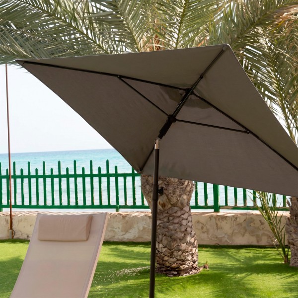Guarda-sol cinza para terraço ou jardim 180x145 cm Aktive | Distria
