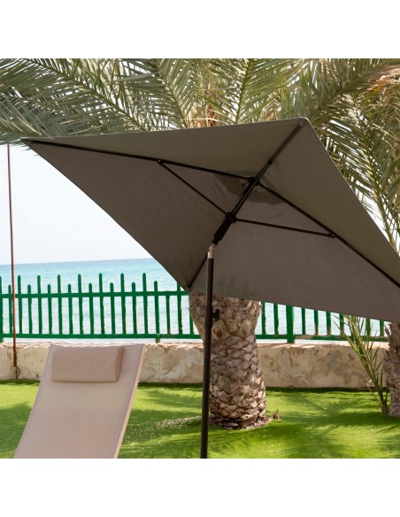 Guarda-sol cinza para terraço ou jardim 180x145 cm Aktive | Distria