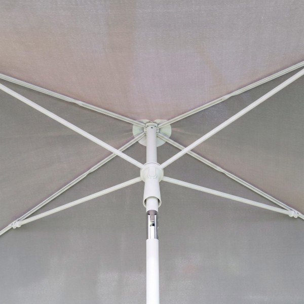 Guarda-sol retangular cinza para jardim, 180x120 cm, proteção UV30 Aktive | Distria