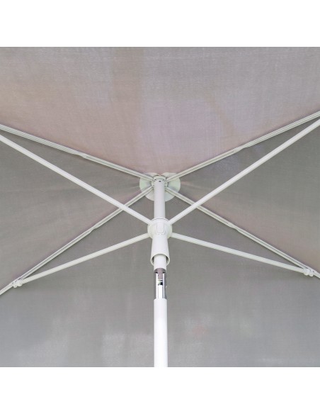 Guarda-sol retangular cinza para jardim, 180x120 cm, proteção UV30 Aktive | Distria