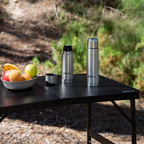 Mesa de camping dobrável Aktive com bancos ajustáveis | Distria