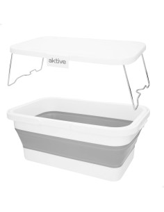 Cesto dobrável para geladeira de 15L com mesa de camping de 44 cm Aktive | Distria