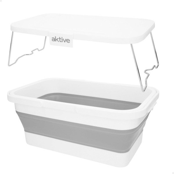 Cesto dobrável para geladeira de 15L com mesa de camping de 44 cm Aktive | Distria