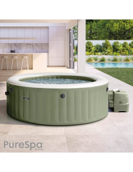 Spa inflável para 6 pessoas, verde-oliva, com bomba de filtro | Distria