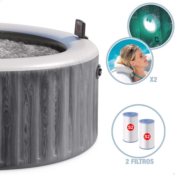 Spa inflável de luxo Greywood para 6 pessoas com filtro e aplicativo | Distria