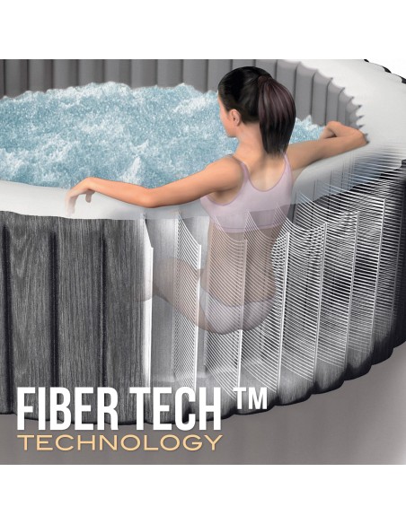 Spa inflável de luxo Greywood para 6 pessoas com filtro e aplicativo | Distria