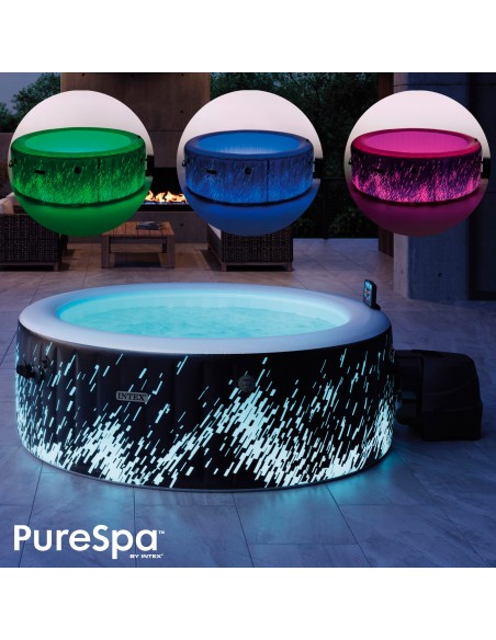 Spa inflável Glow Deluxe para 4 pessoas com bomba de filtro | Distria