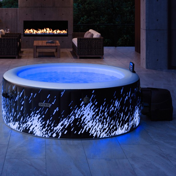 Spa inflável Glow Deluxe para 4 pessoas com bomba de filtro | Distria