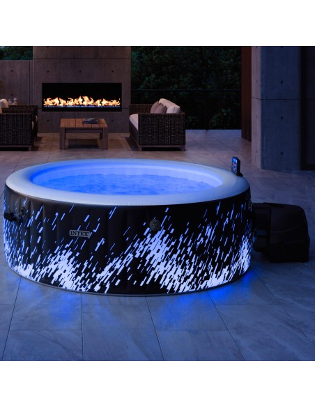Spa inflável Glow Deluxe para 4 pessoas com bomba de filtro | Distria