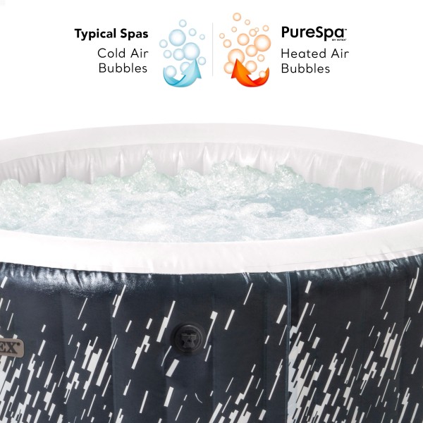 Spa inflável Glow Deluxe para 4 pessoas com bomba de filtro | Distria