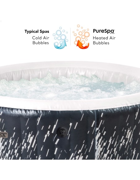 Spa inflável Glow Deluxe para 4 pessoas com bomba de filtro | Distria