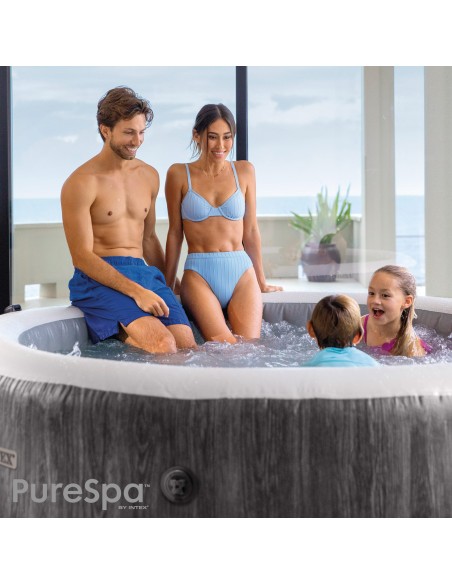 Spa inflável de luxo Greywood para 4 pessoas com filtro e aplicativo | Distria
