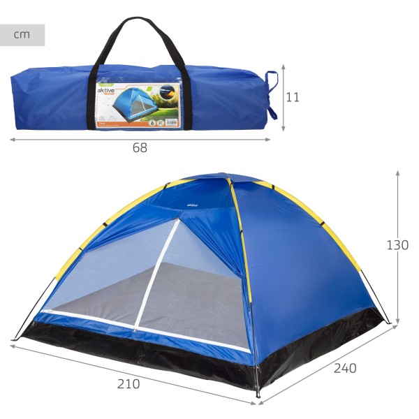 Tenda para 4 pessoas - 210x240x130 cm | Distria