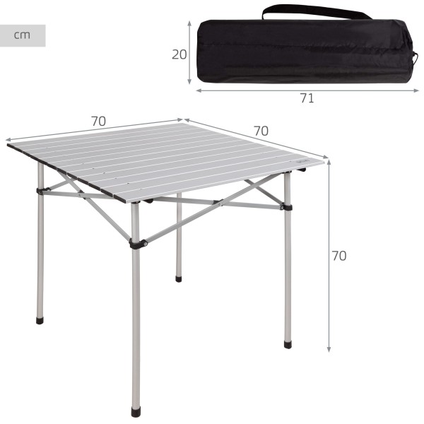Mesa dobrável camping de alumínio - Distria