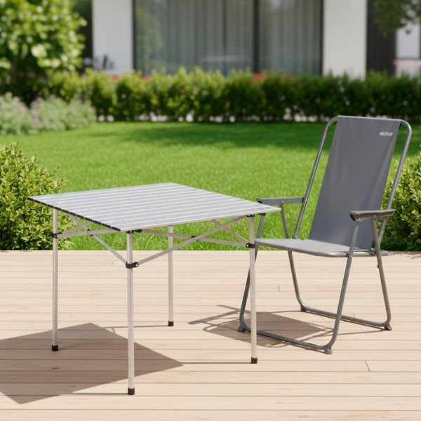 Mesa dobrável camping de alumínio - Distria