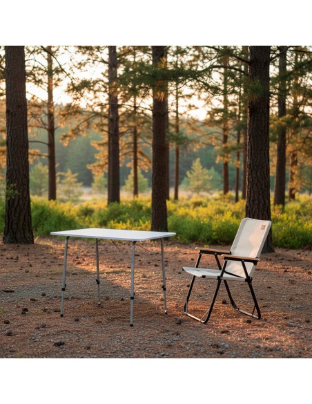 Mesa camping dobrável e regulável | Distria