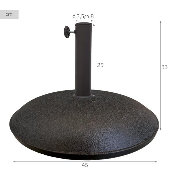Suporte de guarda-sol de cimento 15 kg | Distria