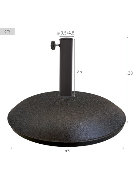 Suporte de guarda-sol de cimento 15 kg | Distria