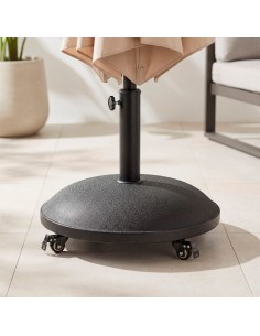Suporte circular para guarda-sol com 4 rodas | Distria 2