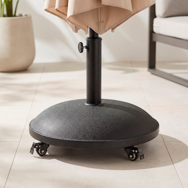 Suporte circular para guarda-sol com 4 rodas | Distria