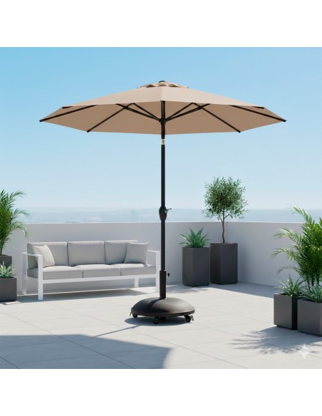 Suporte circular para guarda-sol com 4 rodas | Distria